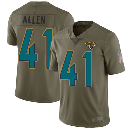 Jacksonville Jaguars #41 Josh Allen Olive Youth Stitched NFL Limited 2017 Salute to Service Jersey